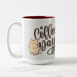 Söt Katt Kaffe Keramik Mugg - Varje Dag