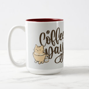 Söt Katt Kaffe Keramik Mugg - Varje Dag