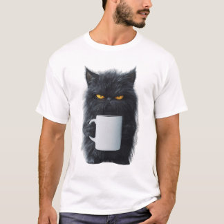 Söt Katt Kaffe Mugg - Keramisk Lekfull Design Katt T Shirt