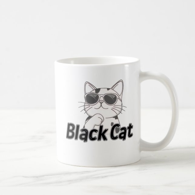 Söt Katt Kaffe Mugg | Perfekt Present för Kattälsk (Höger)