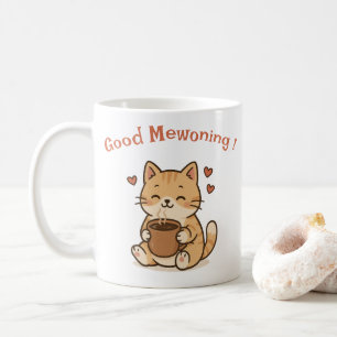 Söt Katt Kaffe Mugg Present Till Kattälskare