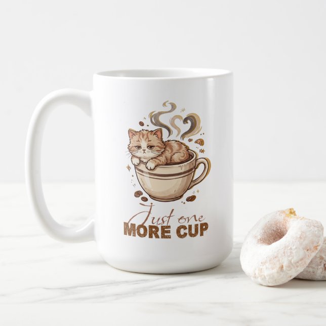 Söt Katt Kaffe Mugg | Roligt Endast En kopp till P (Med munk)