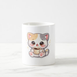 Söt katt kaffebögare present - Kawaii kattunge mug Kaffemugg