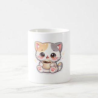 Söt katt kaffebögare present - Kawaii kattunge mug Kaffemugg
