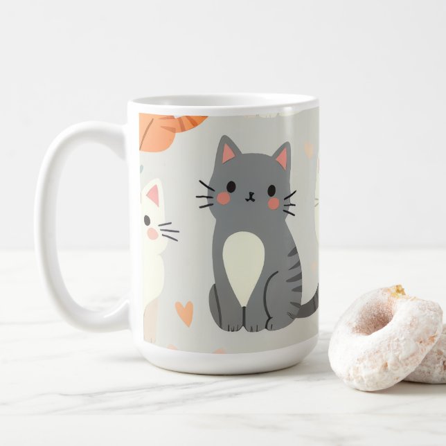 söt katt kaffemugg (Med munk)