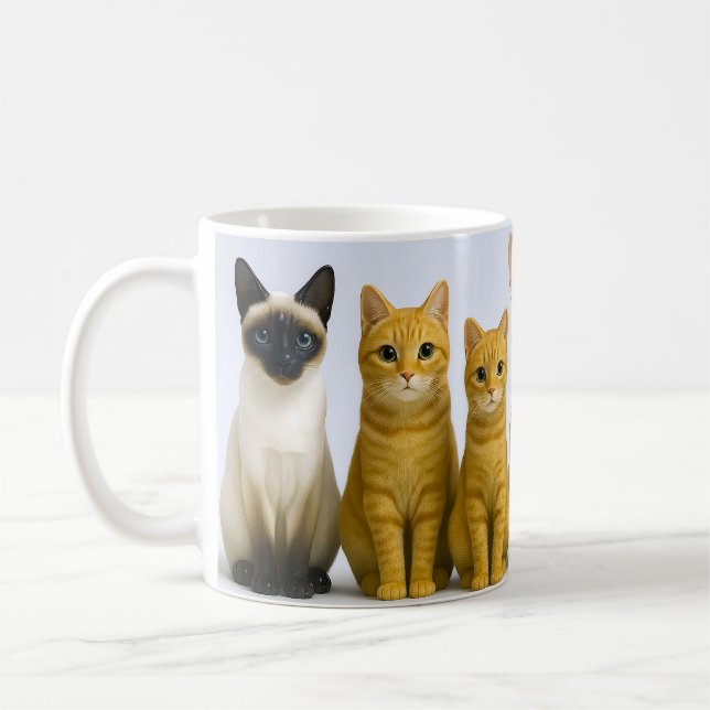 Söt katt kaffemugg (Vänster)