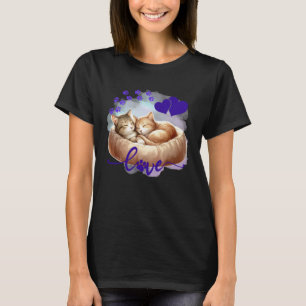 Söt Katt Kärlek och Vänskap - Alla Hjärtans Dag Sw T Shirt