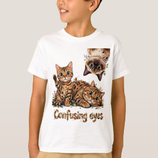 Söt katt katt trion i blom kisse Kattens Kitty T Shirt
