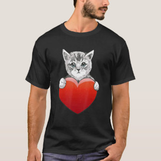 Söt Katt Kattunge Kärlek Katt Katt Räddning Adopti T Shirt