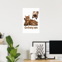 Söt katt kattungetrio i blomsterplanscher