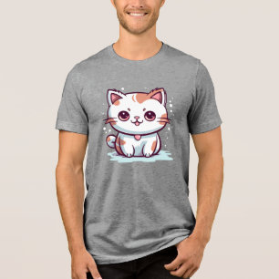 Söt Katt Kawaii Stil Clipart T Shirt