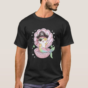 Söt Katt Kittel Sjöjungfru Pirat Halloween Fest Ko T Shirt