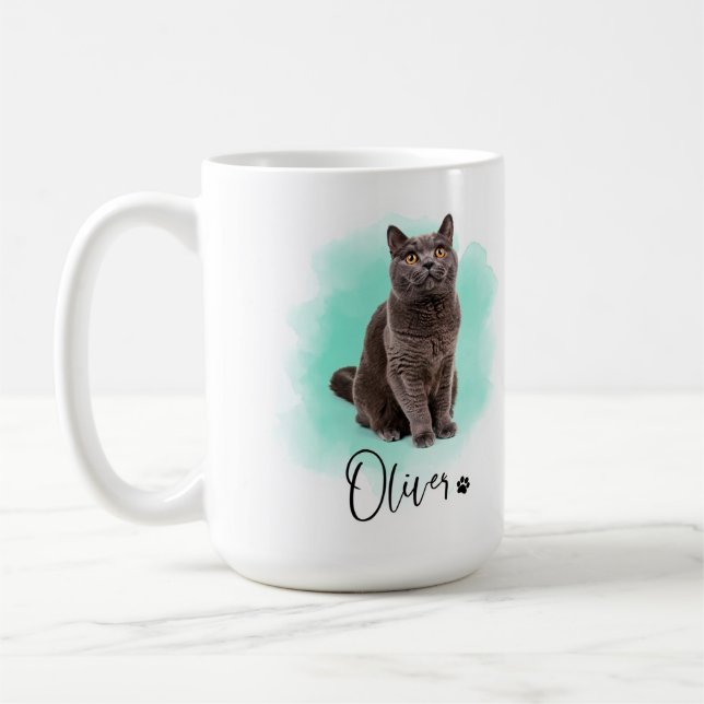Söt Katt Konstmugg – Present till Djurfans Kaffemugg (Vänster)