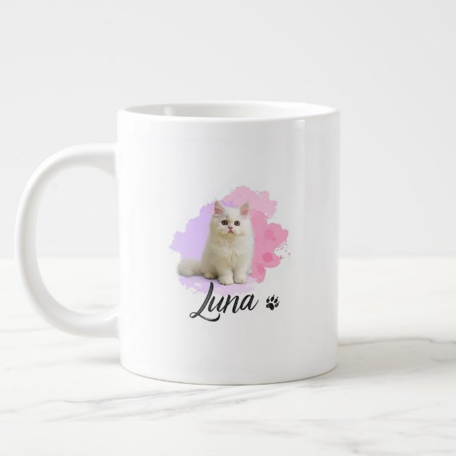 Söt Katt Konstmugg – Present till Djurfantaster Jumbo Mugg (Vänster)