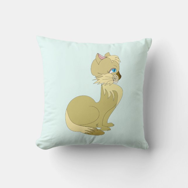 Söt katt kudde (Framsida)