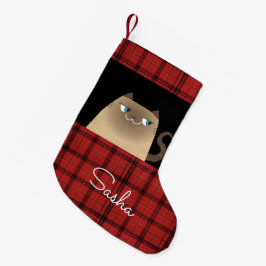 Söt katt liten julstrumpa