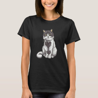 Söt Katt Liten Katt Hjärta Katt Katträddning Adopt T Shirt