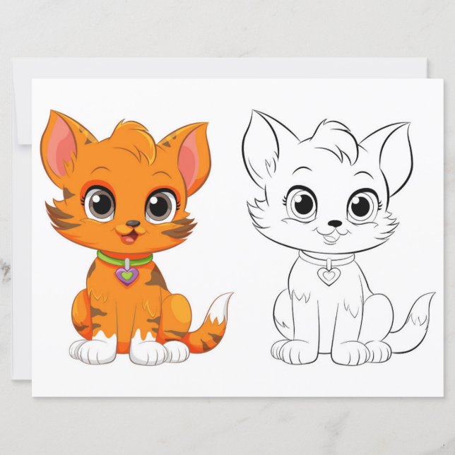 Söt katt målarbild (Framsida)