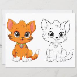 Söt katt målarbild