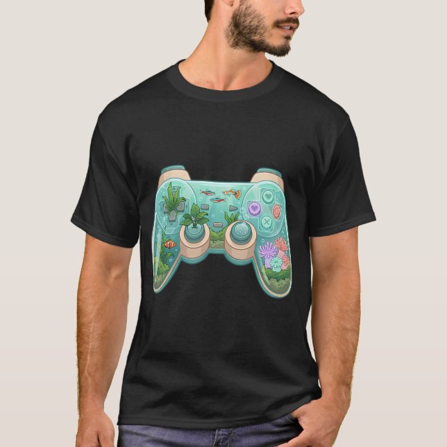 Söt katt med fisk t shirt (Framsida)
