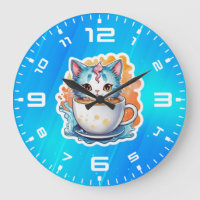 Söt katt med kaffemugg seriefigurer design-94678