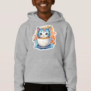 Söt katt med kaffemugg seriefigursdesign-94678 t shirt