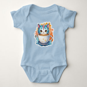 Söt katt med kaffemugg seriefigursdesign-94678 t shirt