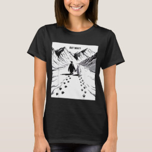 Söt katt med pingvin men varför berg för mänCut T Shirt