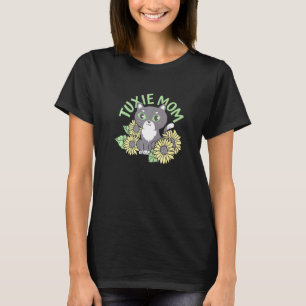 Söt katt med solrosor Husdjur Solros Blomma Natur T Shirt