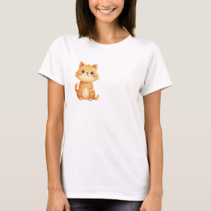 Söt katt med stort Ögon - Cute & Mysigt T-Shirt De