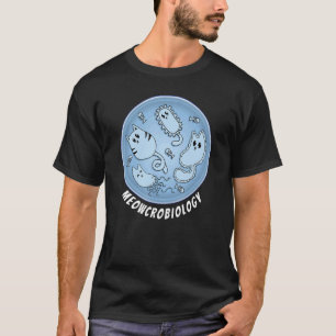 Söt Katt Meowcrobiology Bakterier Mikrobiologi Vet T Shirt