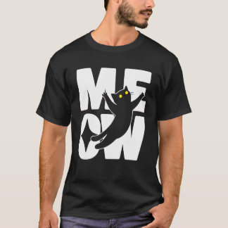 Söt Katt MJAU Rosa Katt Älskare T Shirt