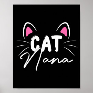 Söt katt nana katt ansikte mamma mor glad morsdag poster