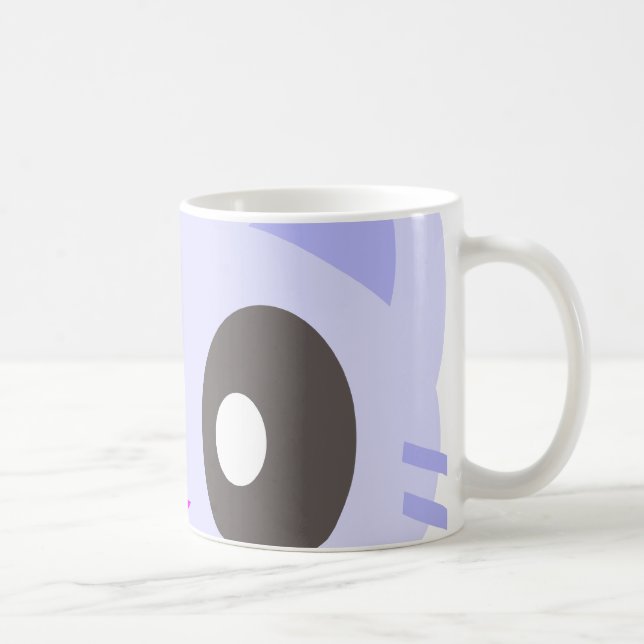 söt katt närbild kaffemugg (Höger)
