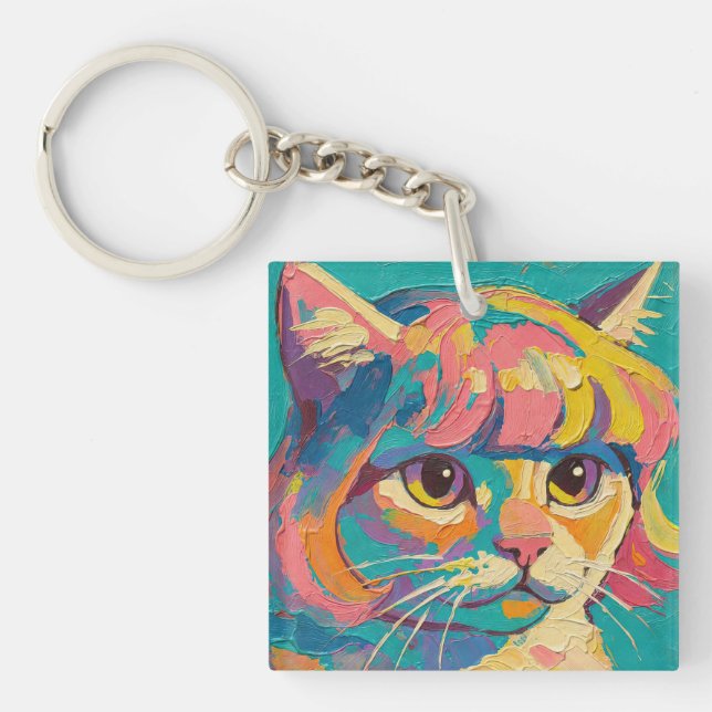 Söt katt oljemålning (#5) (Framsidan)