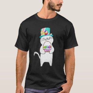 Söt katt påskdag kanin ägg kostym herrar damer t shirt