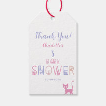 Söt Katt Pastell Färg Bebis Shower