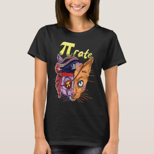 Söt Katt Pirat Pi Matte Helg Matematik  Pi Da T Shirt