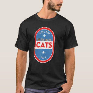 Söt Katt Politisk Valdags Djur Parodi 2024 T Shirt