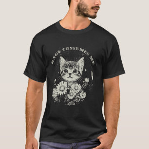 Söt katt-raseri förtär mig Roligt Sarksatisk Kattu T Shirt