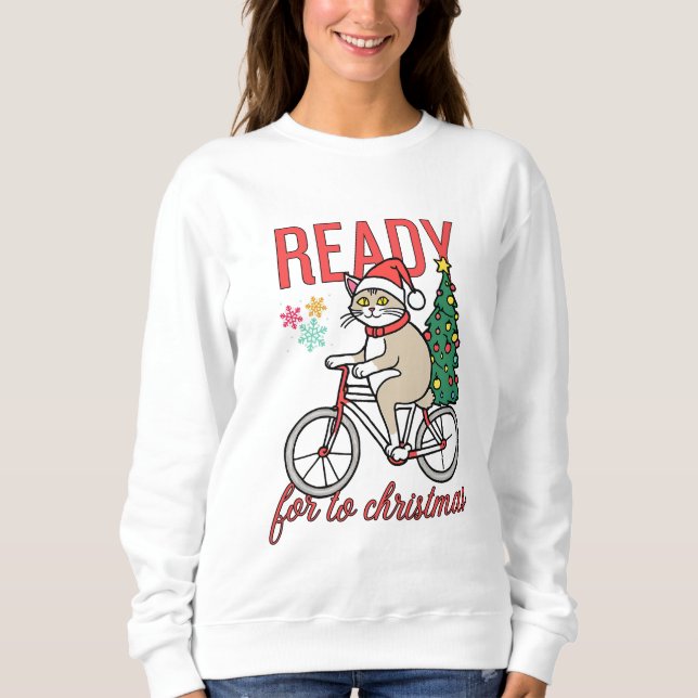 Söt katt-Redo till jul T Shirt (Framsida)