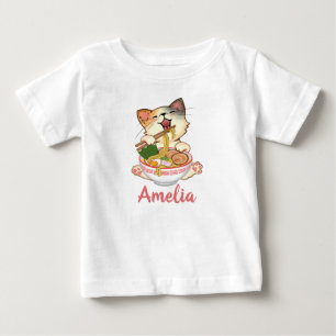 Söt Katt Rolig Kattunge Anpassningsbart Namn T Shirt