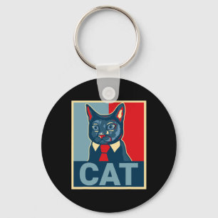 Söt Katt Rolig Kitty Republikan Demokrat Oma Stil Nyckelring