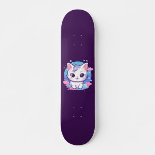 Söt Katt Rosa Mini Skateboard Bräda 18,5 Cm