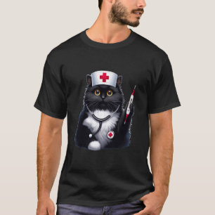Söt katt sjuksköterska. Sjuksköterskans dag specie T Shirt