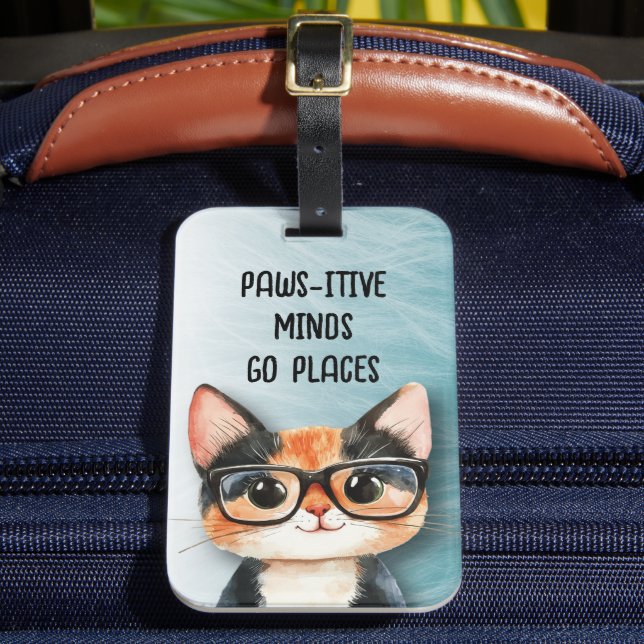 Söt katt skola, sport bagagebricka (Framsida Insitu 2)