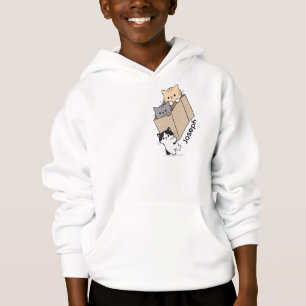 Söt katt som sitter i låda estetisk hoodieT-shirt T Shirt