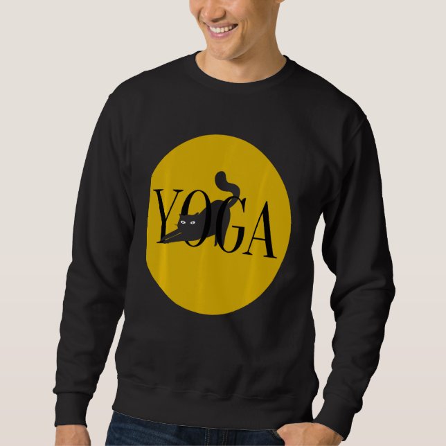 Söt katt som stretsar Idea Lång Ärmad Tröja (Framsida)