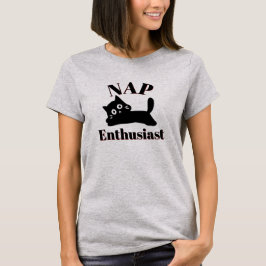 Söt katt sömn entusiast t shirt
