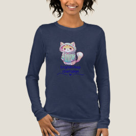 Söt katt sömn mästare för mycket t-shirt